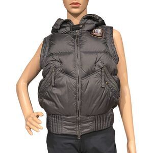 PARAJUMPERS Women's Lightweight Down Vest Slim Fit GRAY Sz M